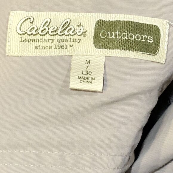 Cabela's Convertible Zip-Off Cargo Pants Shorts Mens 32x30 Tan Khaki Outdoor - Picture 3 of 7